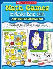 Cover of Math Games to Master Basic Skills: Addition & Subtraction by Jennifer Prior