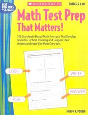 Cover of Math Test Prep That Matters! Grades 5 & Up by Joseph A. Porzio