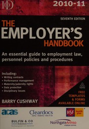 Front cover of Employer's Handbook 2010-11 by Barry Cushway