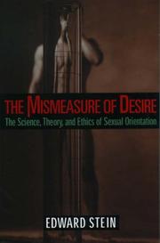 Front cover of The Mismeasure of Desire by Edward Stein