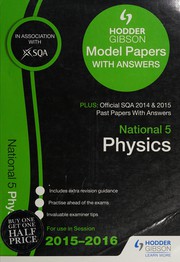 Cover of National 5 physics 2015/16 SQA past and Hodder Gibson model papers by SQA Past Papers Staff