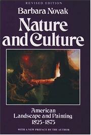 Front cover of Nature and culture by Barbara Novak