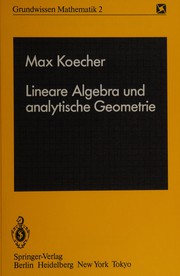 Front cover of Lineare Algebra Und Analytische Geometri by Max Koecher