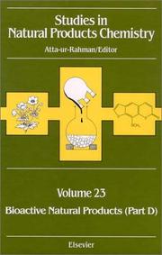 Front cover of Studies in Natural Product Chemistry by Atta-ur- Rahman