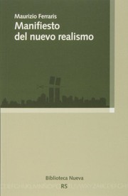 Cover of Manifiesto del Nuevo Realismo by Maurizio Ferraris