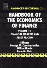 Front cover of Handbook of the economics of finance by George M. Constantinides
