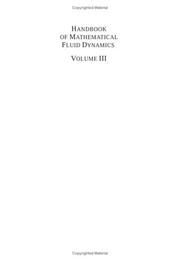 Front cover of Handbook of mathematical fluid dynamics by Denis Serre
