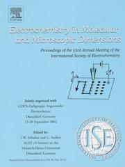 Cover of Electrochemistry in molecular and microscopic dimensions by International Society of Electrochemistry. Meeting