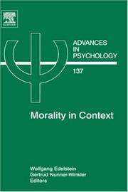Cover of Morality in context by Unknown