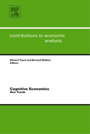 Cover of Cognitive economics by Richard Topol