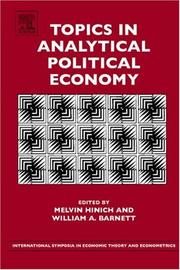 Cover of Topics in analytical political economy by Melvin J. Hinich