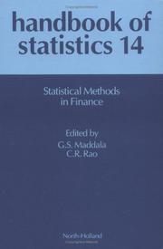 Front cover of Handbook of Statistics 14 by G, S Maddala 