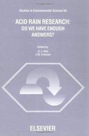 Cover of Acid rain research by J. W. Erisman