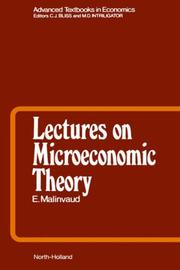 Front cover of Leçons de théorie microéconomique by Edmond Malinvaud