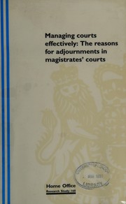 Cover of Managing courts effectively by Claire Whittaker