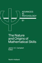 Front cover of The Nature and origins of mathematical skills by Jamie I. D. Campbell