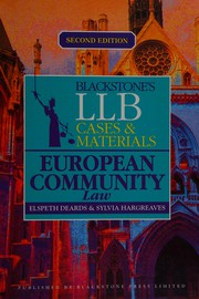Front cover of European community law by Sylvia Hargreaves