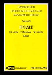 Cover of Finance by Robert A. Jarrow