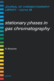 Front cover of Stationary phases in gas chromatography by Harald Rotzsche