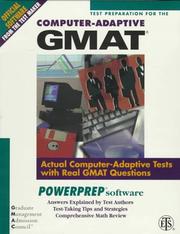 Front cover of GMAT computer-adaptive test by Graduate Management Admission Council