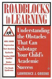 Cover of Roadblocks to learning by Lawrence J. Greene