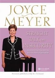 Cover of Straight Talk on Insecurity by Joyce Meyer