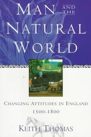 Cover of Man and the natural world by Keith Thomas