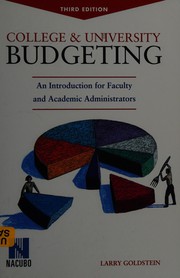 Front cover of College & university budgeting by Larry Goldstein