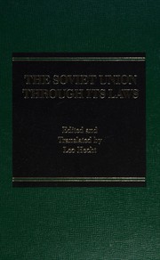 Cover of The Soviet Union through its laws by Soviet Union.