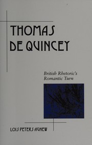 Front cover of Thomas de Quincey by Lois Peters Agnew