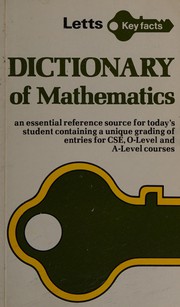 Cover of Dictionary of mathematics by John Daintith