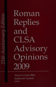 Front cover of Roman replies and CLSA advisory opinions 2009 by Siobhan M. Verbeek