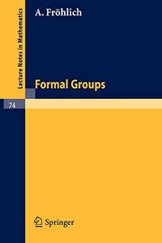 Cover of Formal Groups by A. Fröhlich