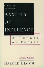 Front cover of The anxiety of influence by Harold Bloom