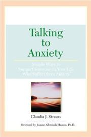 Cover of Talking To Anxiety by Claudia J. Strauss
