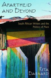 Cover of Apartheid and Beyond by Rita Barnard