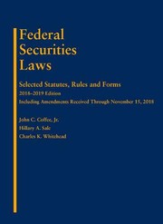 Front cover of Federal Securities Laws by John C. Coffee Jr.