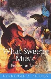 Cover of What Sweeter Music by Douglas Brooks-Davies