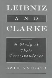 Front cover of Leibniz & Clarke by Ezio Vailati