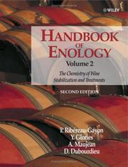 Front cover of Handbook of enology by Y. Glories