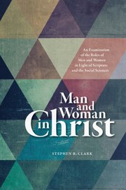 Cover of Man and Woman in Christ by Stephen B. Clark