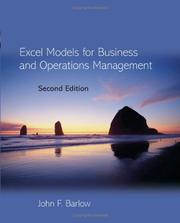 Cover of Excel Models for Business and Operations Management by John Barlow