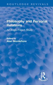 Cover of Philosophy and personal relations by Alan Montefiore