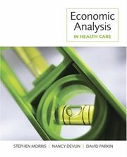 Cover of Economic analysis in health care by Stephen Morris