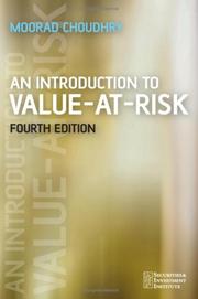 Cover of An Introduction to Value-at-Risk (Securities Institute) by Moorad Choudhry