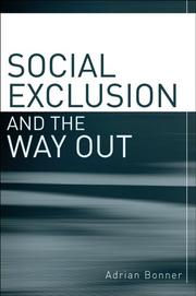 Front cover of Social Exclusion and the Way Out by Adrian Bonner