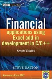Cover of Financial Applications using Excel Add-in Development in C/C++ by Steve Dalton