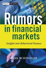 Cover of Rumors in Financial Markets by Mark Schindler