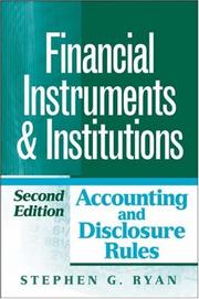 Cover of Financial Instruments and Institutions by Stephen G. Ryan