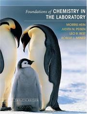 Front cover of Foundations of chemistry in the laboratory by Morris Hein